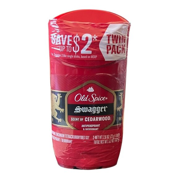Old Spice Men's Swagger 2-Pack Deodorant Cedarwood Scent 2.6 Oz - Picture 1 of 7